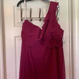 Sangria colored Bridesmaid gown/evening dress